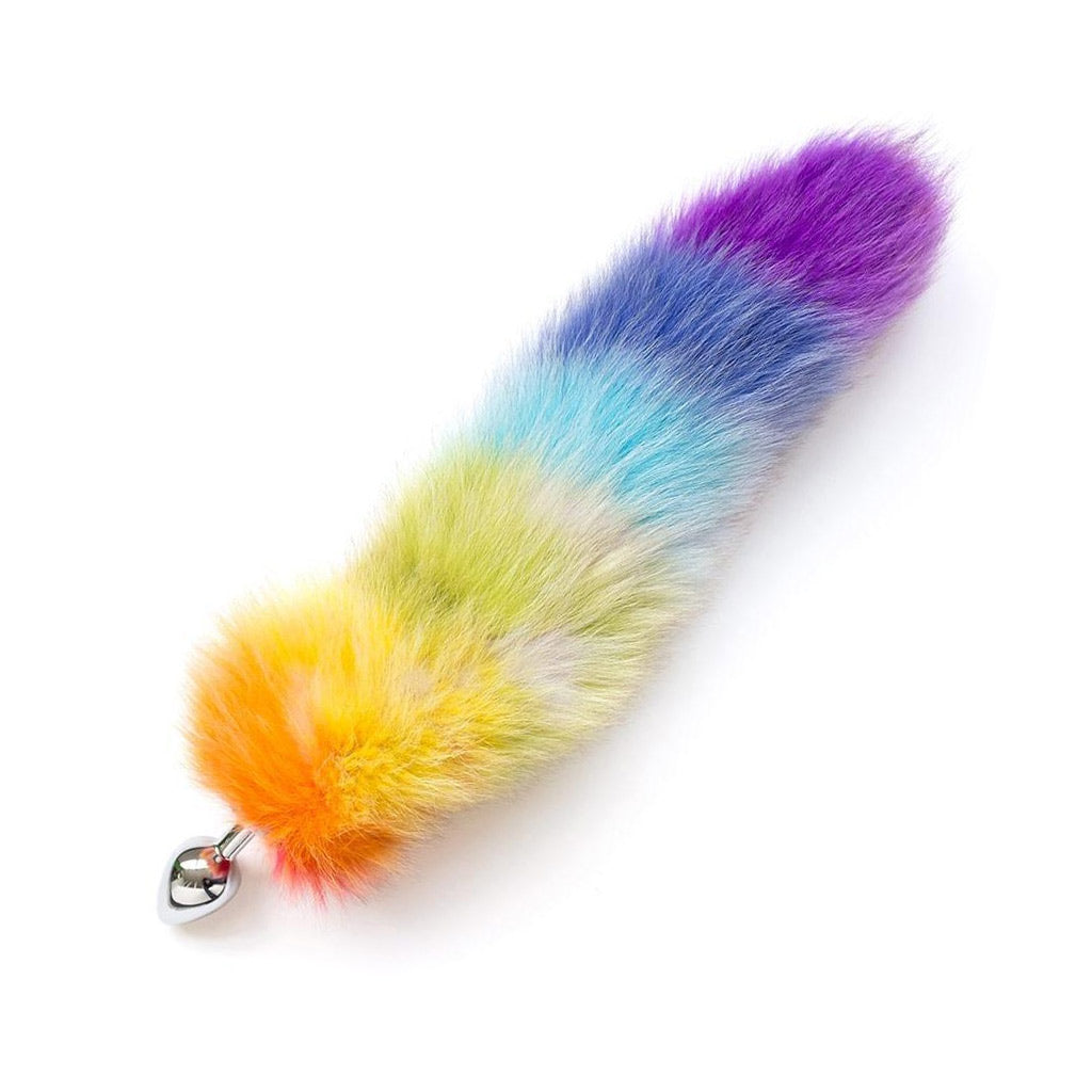 Pride Rainbow Foxtail Butt Plug
